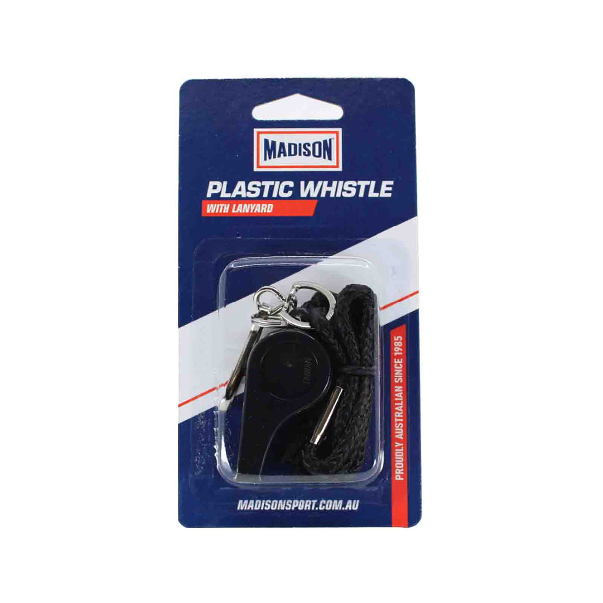 Madison Plastic Whistle With Lanyard