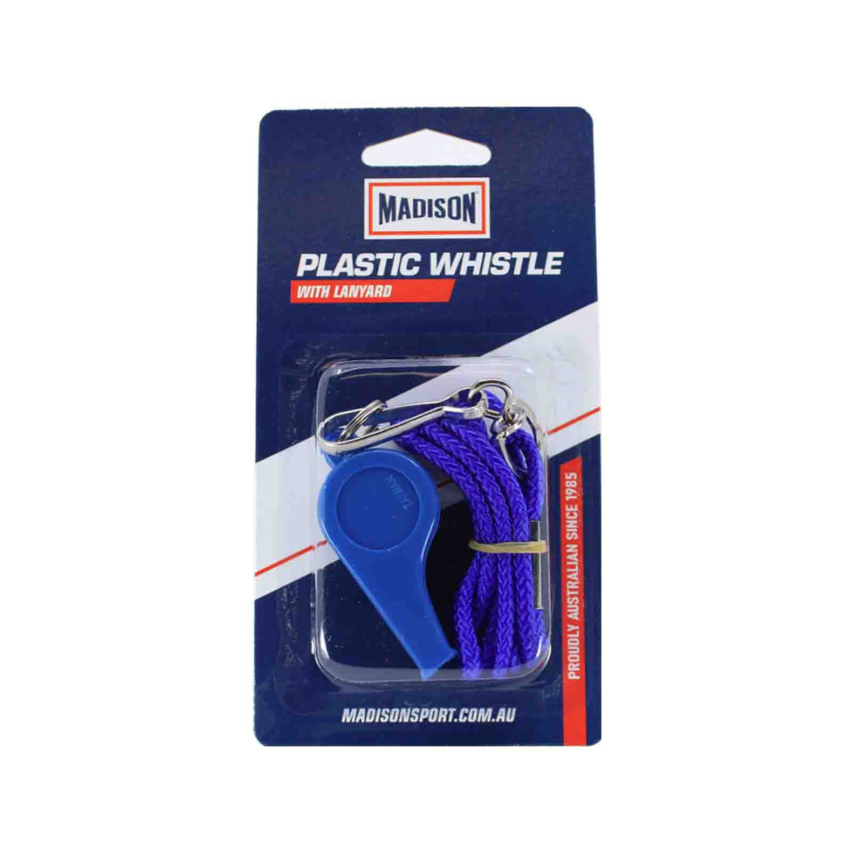 Madison Plastic Whistle With Lanyard