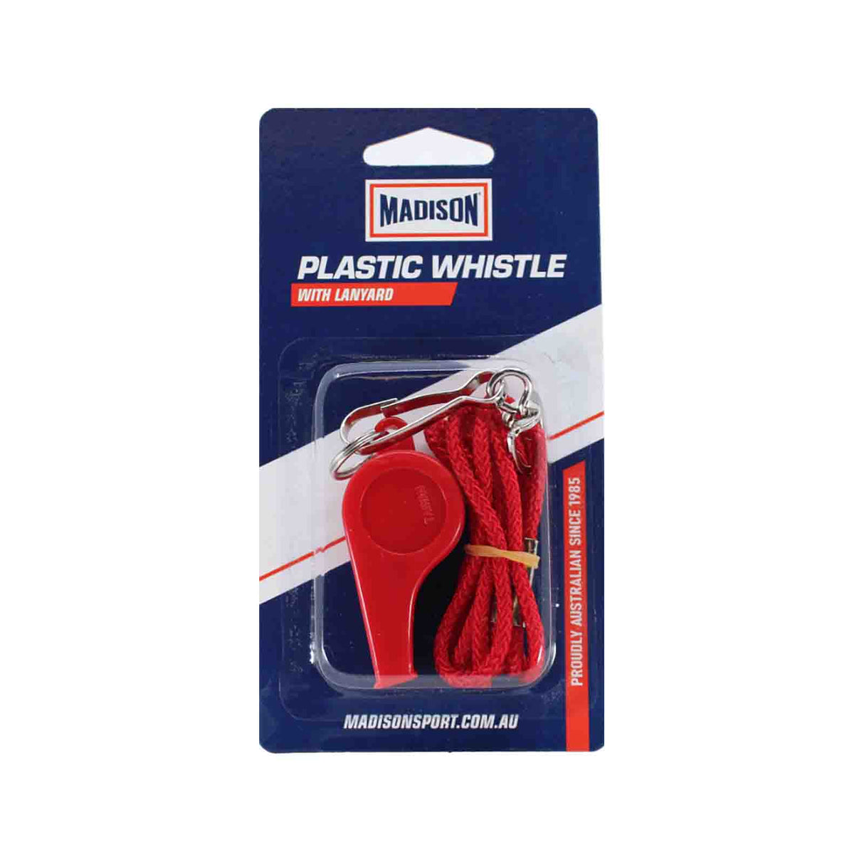 Madison Plastic Whistle With Lanyard