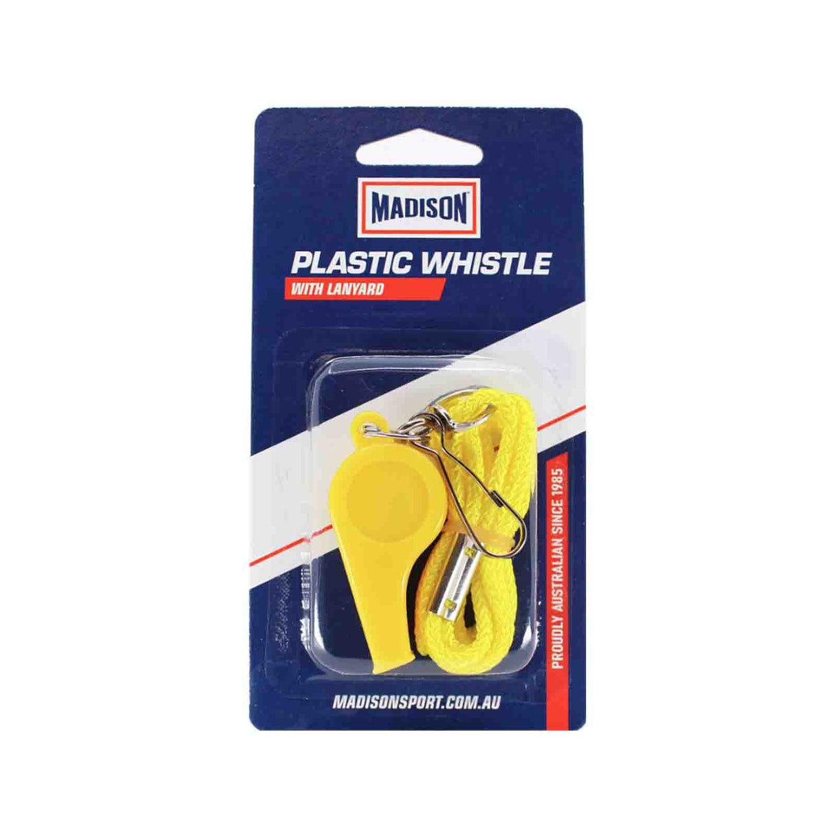 Madison Plastic Whistle With Lanyard