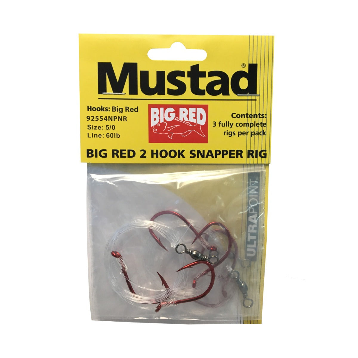 Mustad 80BRSR2 Big Red Snapper Rig 7/0