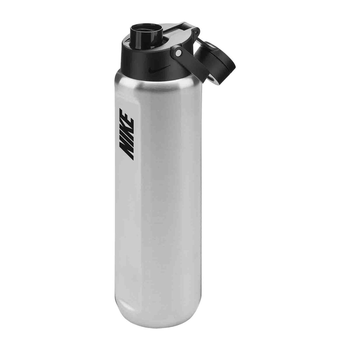 Nike Stainless Steel Recharge Chug Bottle - 24oz - Brushed Stainless Steel/Black