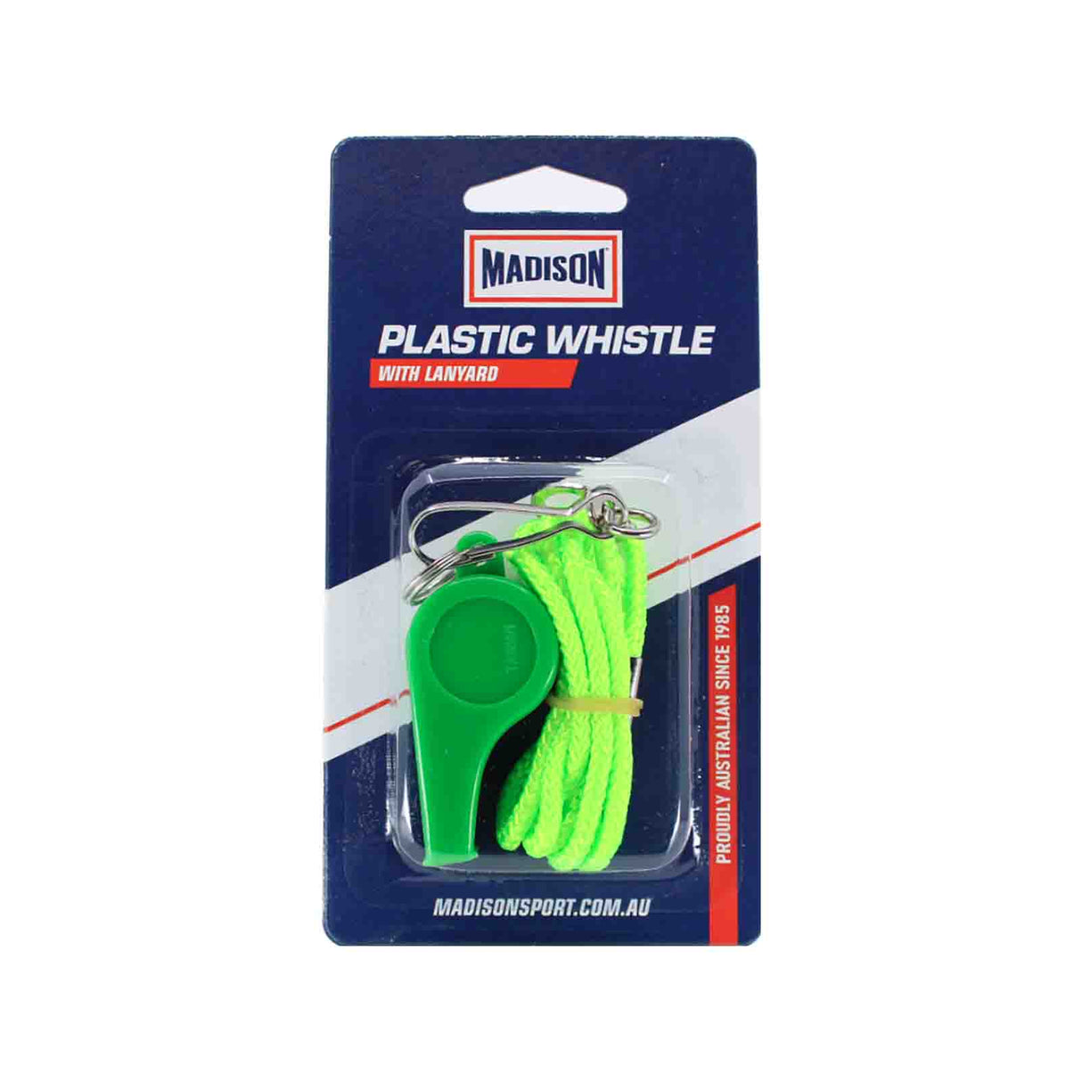 Madison Plastic Whistle With Lanyard