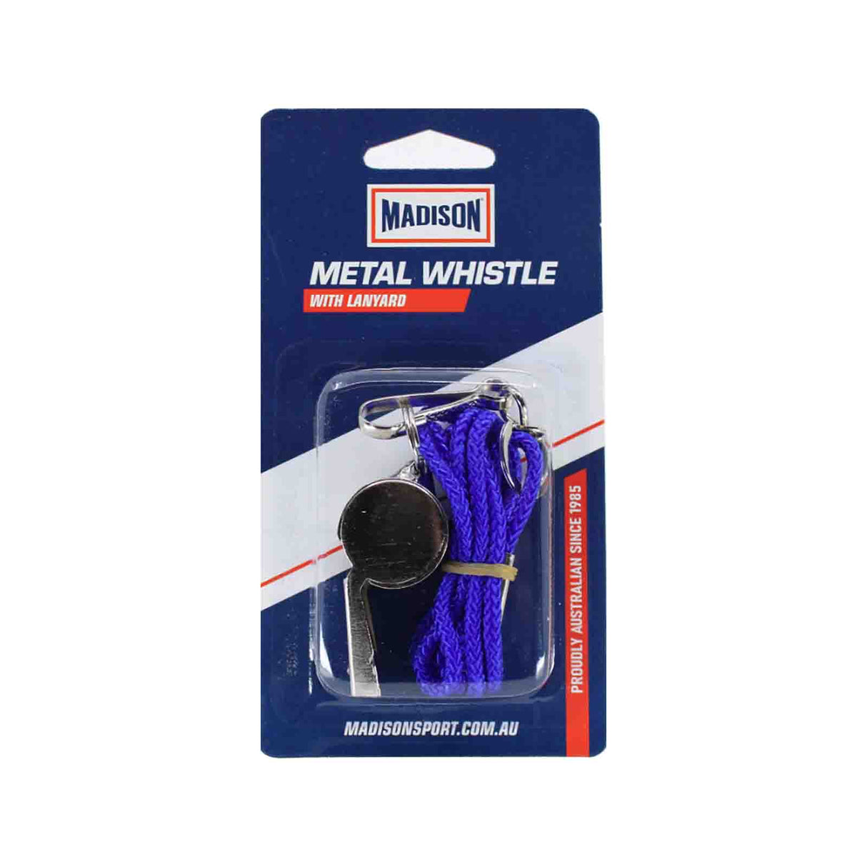Madison Metal Whistle With Lanyard
