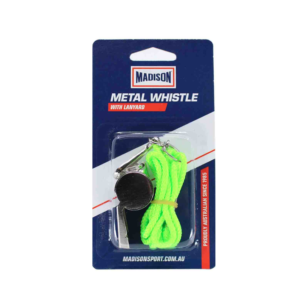 Madison Metal Whistle With Lanyard