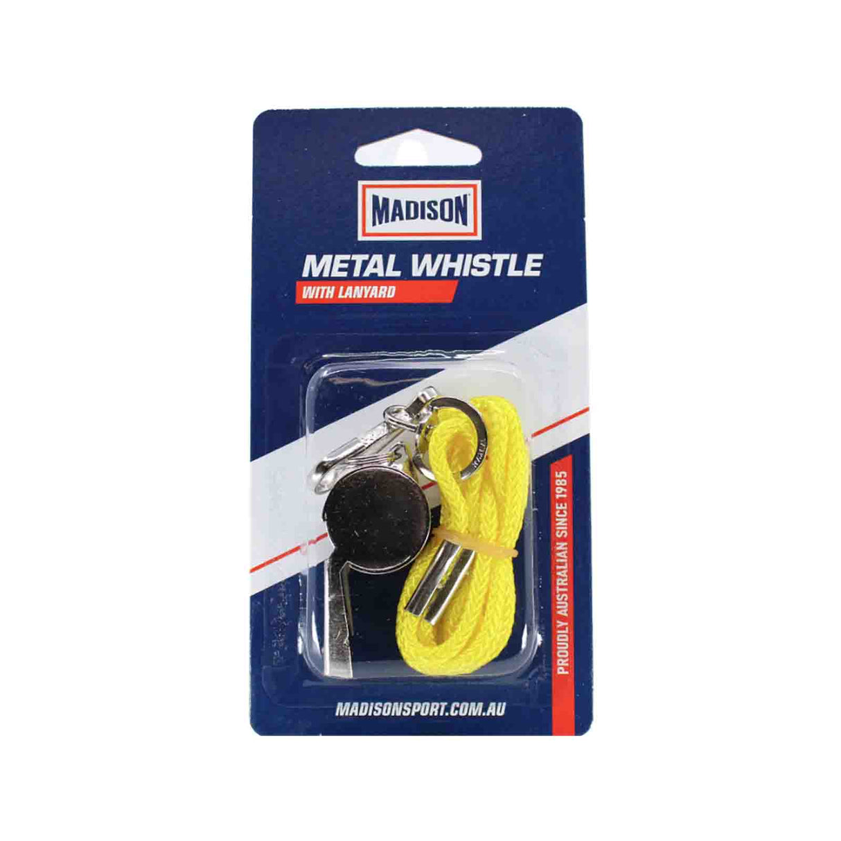 Madison Metal Whistle With Lanyard