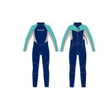 Mirage WS55 Boys Steamer Wetsuit 3/2mm - Aqua/Navy - 4