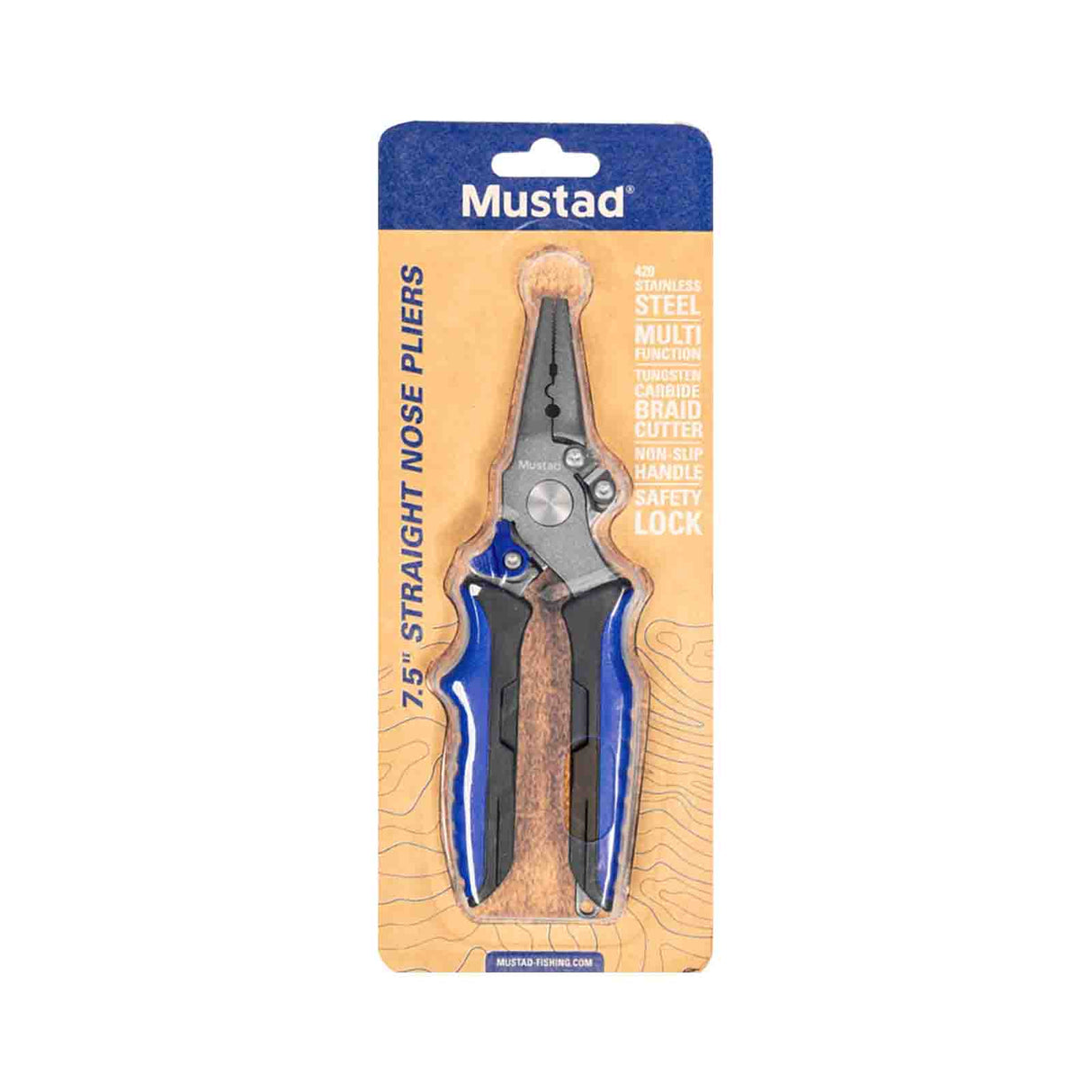 Mustad Stainless Steel 7.5" Straight Nose Plier