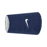 Nike Swoosh Reversible Double Wristbands -  Navy/White