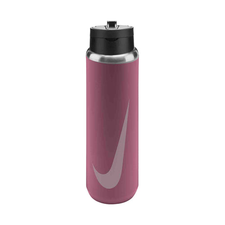 Nike Stainless Steel Recharge Straw Water Bottle - 24oz -   Peony/Black/Pink Foam