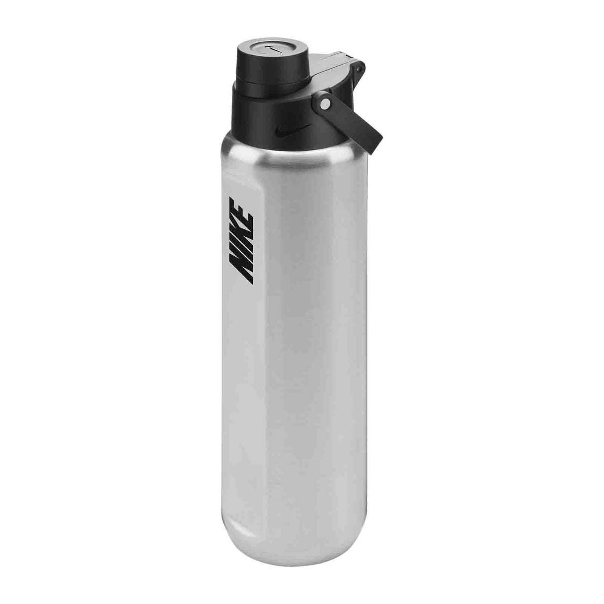 Nike Stainless Steel Recharge Chug Bottle - 24oz -  Brushed Stainless Steel/Black