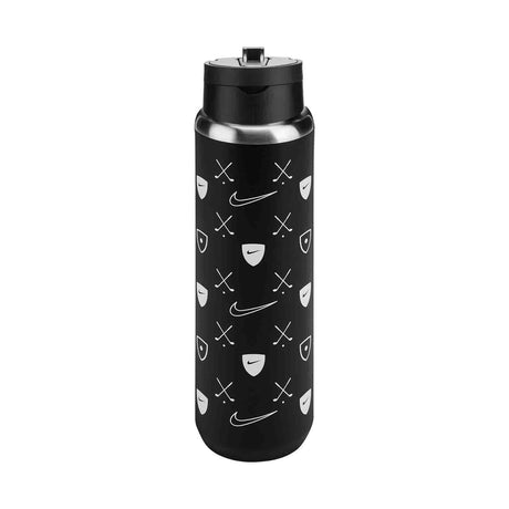 Nike Stainless Steel Recharge Straw Water Bottle - 24oz -  Graphic Black/White