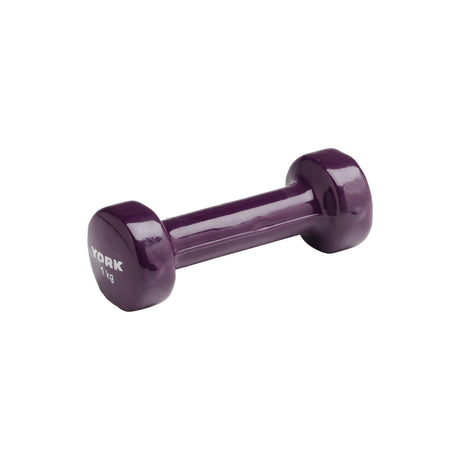 York Vinyl Dipped Dumbbell - 1kg - Purple